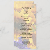 Bouquet de tournesols et programme de statice viol (Devant / Derrière)