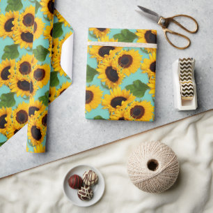 Bouquet de tournesols Khaki Vert Emballage Cadeau