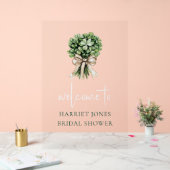 Bouquet de trèfle aquarelle de bienvenue pour douc (Mariage)