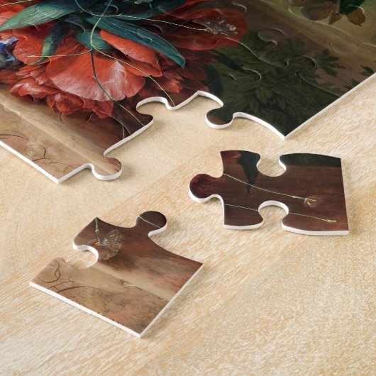 Bouquet de Van Huysum's de puzzle de fleurs (Côté)