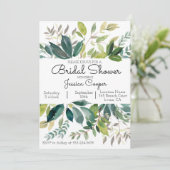 Bouquet de verdure Invitation à la douche nuptiale (Debout devant)