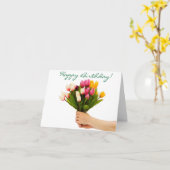 Bouquet de voeux d'anniversaire Carte d'anniversai (Fleur jaune)