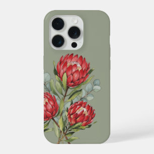 Bouquet d'eau de Protea cramoisie Aquarelle