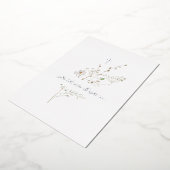 bouquet délicat Baptême feuille argent Invitation (Rotation)