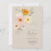 bouquet délicat Baptême Invitation (Devant)