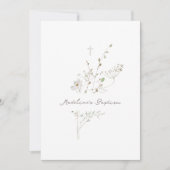 Bouquet délicat fleur sauvage | Invitation au bapt (Devant)