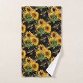 Bouquet des abeilles jaunes noires (Serviette à main)