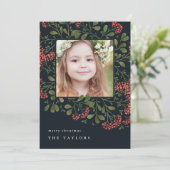 Bouquet d'hiver | Carte photo de vacances (Debout devant)