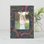 Bouquet d'hiver | Carte photo de vacances (Debout devant)