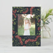 Bouquet d'hiver | Carte photo de vacances (Debout devant)