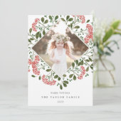 Bouquet d'hiver | Carte photo de vacances (Debout devant)