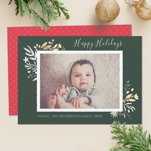 Bouquet d'hiver Joyeux Carte photo de vacances