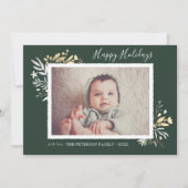 Bouquet d'hiver Joyeux Carte photo de vacances (Devant)