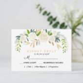 Bouquet d'ivoireMariage Floral Choix de repas RSVP (Debout devant)