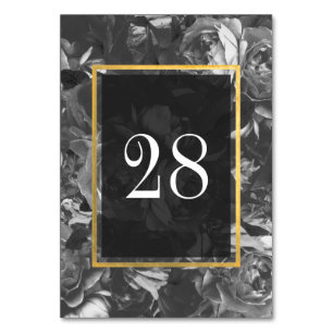 Bouquet d'or noir Rose Numéros de table