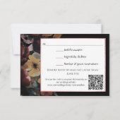 Bouquet d'or rose RSVP QR Code de réponse (Dos)