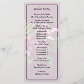 Bouquet d'orchidées pourpres et programme de maria (Dos)