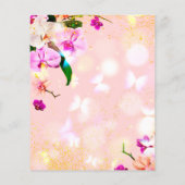 Bouquet d'orchidées romantiques Menu de mariage él (Dos)