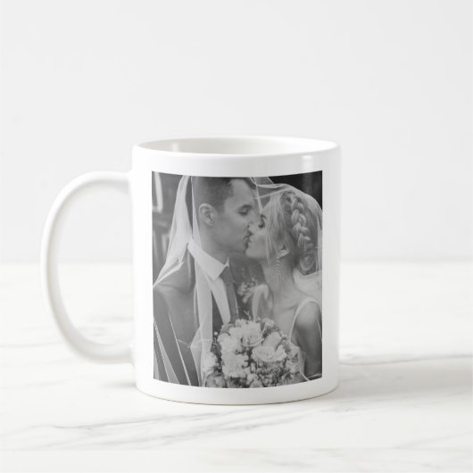 Bouquet du jour de mariage intemporel Photo Mug (Gauche)