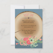 Bouquet en bois rustique - Invitation de réception (Devant)