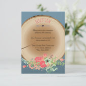 Bouquet en bois rustique - Invitation de réception (Debout devant)