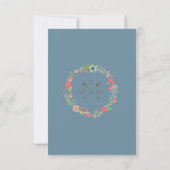 Bouquet en bois rustique - Invitation de réception (Dos)