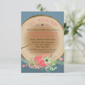 Bouquet en bois rustique - Invitation Wedding show (Debout devant)