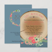 Bouquet en bois rustique - Invitation Wedding show (Devant / Derrière)