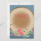 Bouquet en bois rustique - Numéro de table (Dos)
