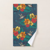 Bouquet et colibris tropicaux (Serviette à main)
