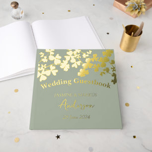 Bouquet Feuille de trèfle Mariage livre d'hôtes