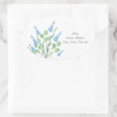 Bouquet Fleur sauvage bleu Étiquettes (Sac)