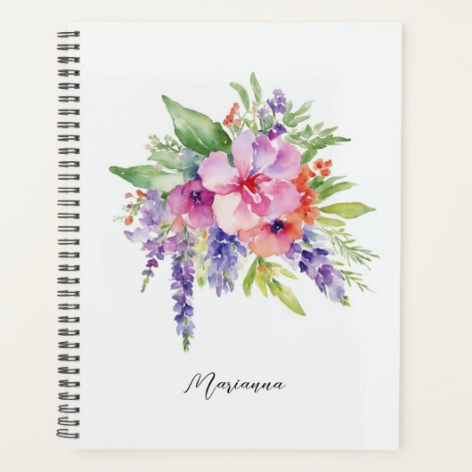 Bouquet floral aquarelle (Devant)