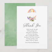 Bouquet floral Baby shower parachute Merci (Devant / Derrière)