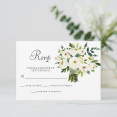 Bouquet floral blanc Elégant mariage RSVP (Debout devant)