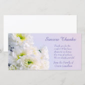 Bouquet floral blanc Merci de sympathie (Devant / Derrière)