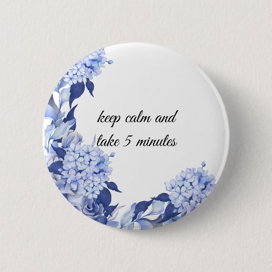 Bouquet floral blooming garden ronde button 5,7 cm (Voorkant)