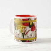 Bouquet floral café Mug (Devant gauche)