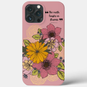 Bouquet floral clair sur coque iphone rose