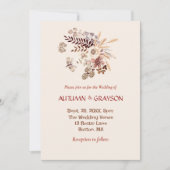 Bouquet floral couleurs d'automne Faire-part de ma (Devant)