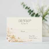 Bouquet Floral De Mariage Sur Réponse Ivory (Debout devant)