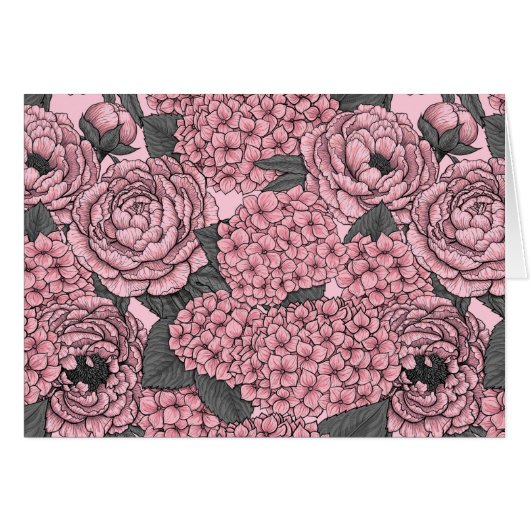Bouquet floral en rose (Devant horizontal)