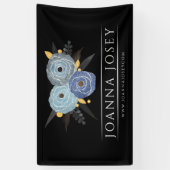 Bouquet floral foncé Affaires Bannière promotionne (Vertical)