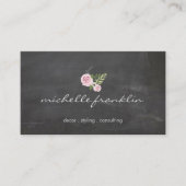 BOUQUET FLORAL FRANÇAIS sur Carte de visite EN CLA (Devant)