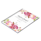 Bouquet floral Journal d'écriture personnalisée (Côté gauche)