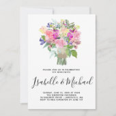 Bouquet Floral Post Mariage Brunch Invitations (Devant)
