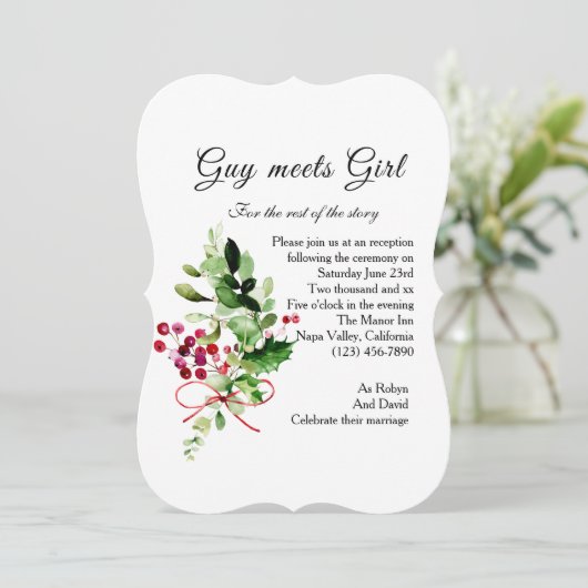 Bouquet Floral Réception Décontractée Invitation (Debout devant)