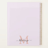 Bouquet Floral Rose Blush Monogramme Moderne (Dos)