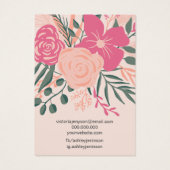 Bouquet floral rose, écran d'oreille pastel chic (Dos)