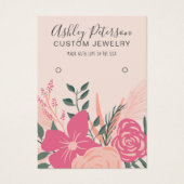 Bouquet floral rose, écran d'oreille pastel chic (Devant)